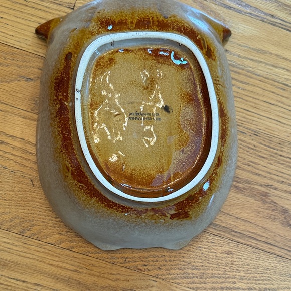 Ceramic Owl Dish Art - Green and Brown - Picture 7 of 13